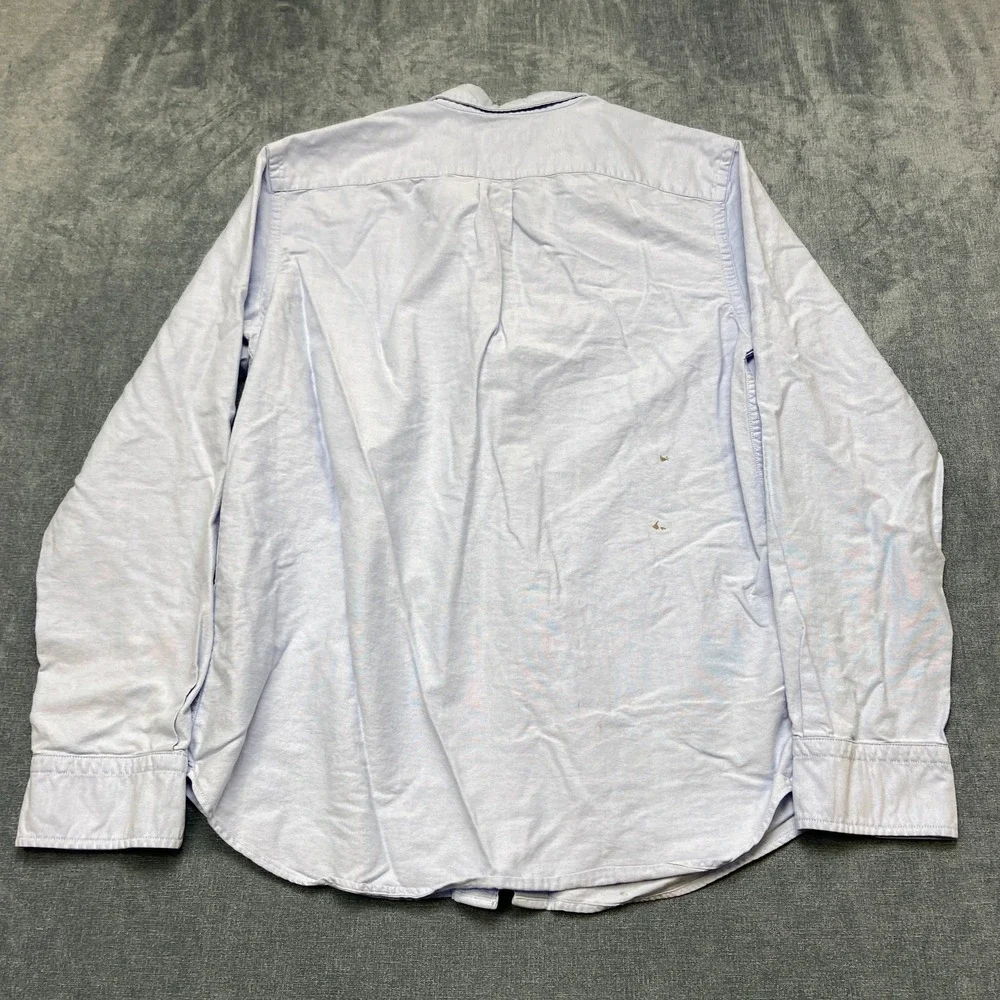Banana Republic Shirt Mens Medium Blue Cotton Stretch Camden Fit Button Down